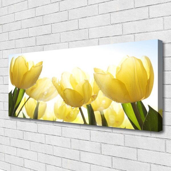 Tablou pe panza canvas Lalele floral galben