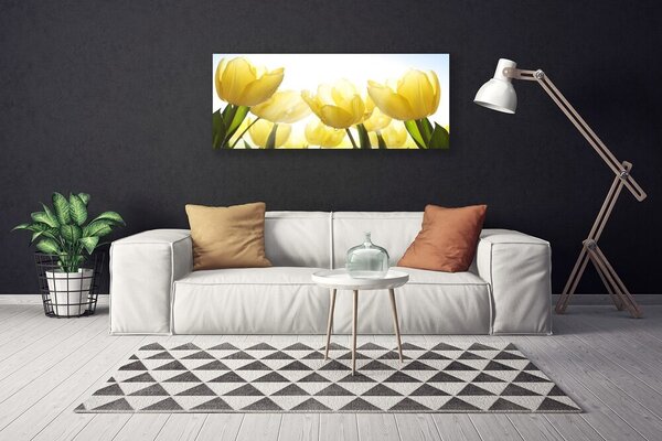Tablou pe panza canvas Lalele floral galben