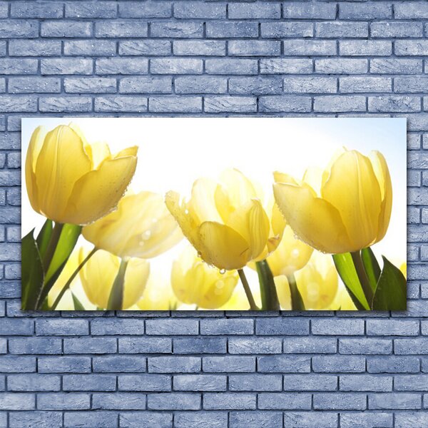 Tablou pe panza canvas Lalele floral galben