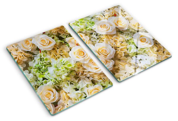 Tocător sticlă Flori în nuanțe pastelate