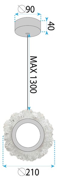 Lampa LED LHJ102-1CP GOLD