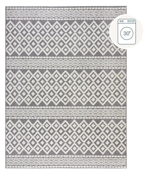 Covor gri lavabil din janilie 80x160 cm Jhansi – Flair Rugs