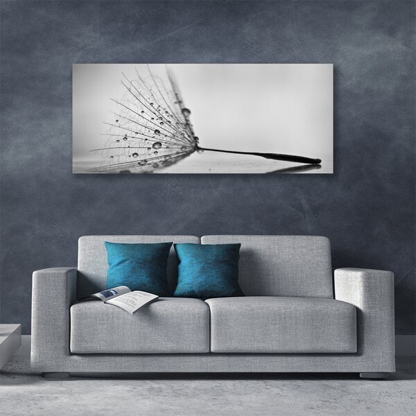 Tablou pe panza canvas Păpădie Floral Gray