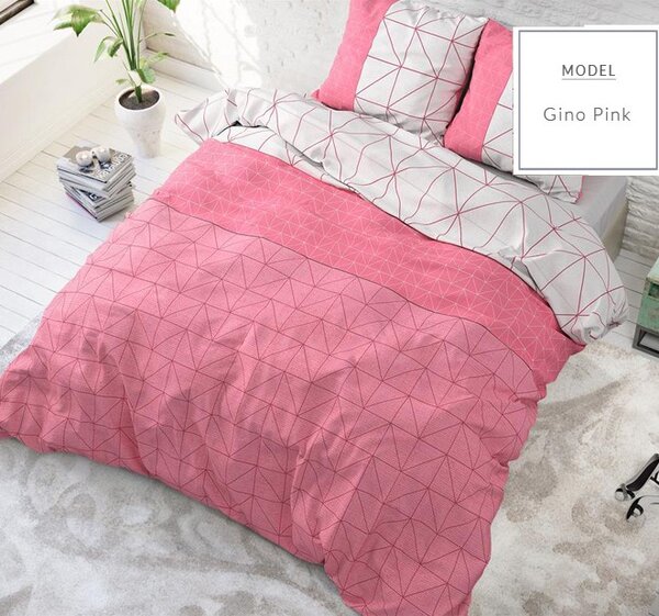 Lenjerie de pat modernă și de calitate în culoarea roz-gri 200 x 200 cm 200x200