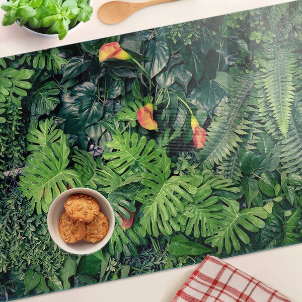 Tocător sticlă Junglă tropicală cu flori