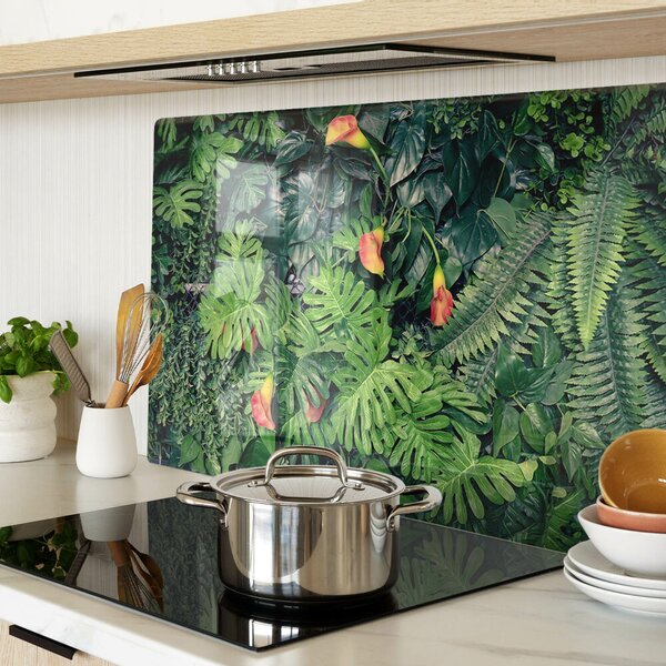 Tocător sticlă Junglă tropicală cu flori