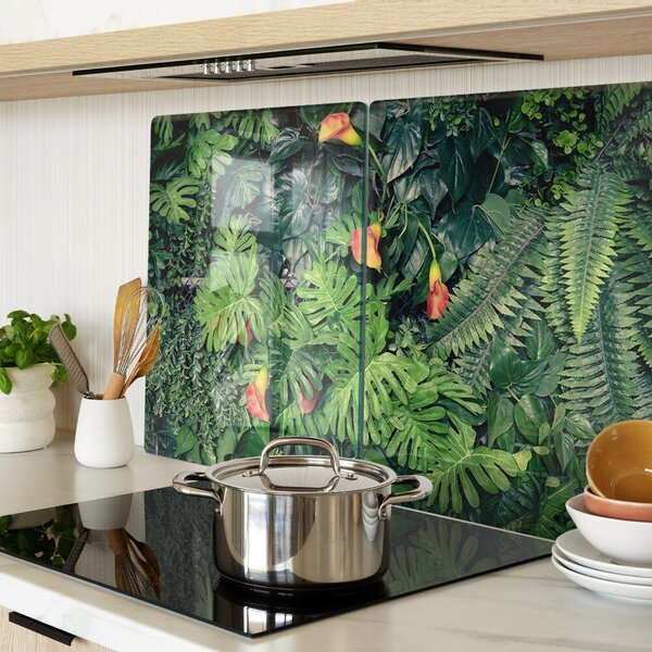 Tocător sticlă Junglă tropicală cu flori