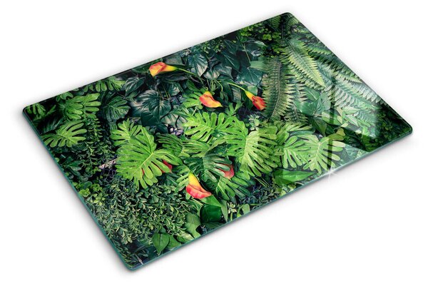 Tocător sticlă Junglă tropicală cu flori