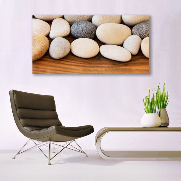 Tablou pe sticla Pietrele Art Brown Gri