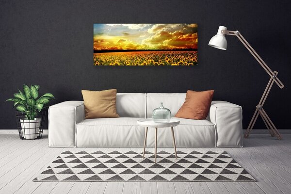 Tablou pe panza canvas Meadow Sunflowers Floral Galben Maro