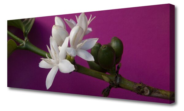 Tablou pe panza canvas Flower Tulpini Floral Alb Verde