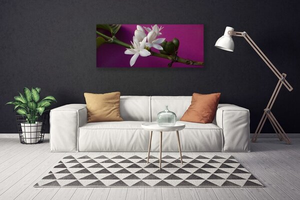 Tablou pe panza canvas Flower Tulpini Floral Alb Verde