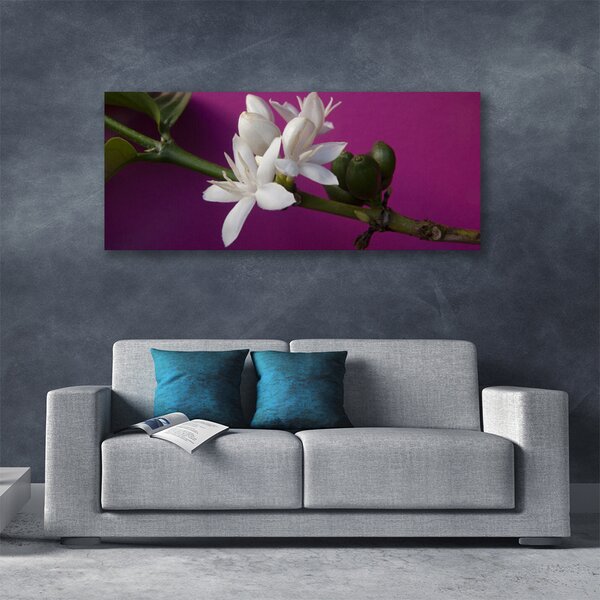 Tablou pe panza canvas Flower Tulpini Floral Alb Verde