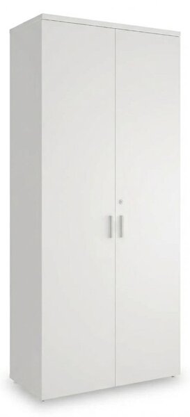Dulap înalt SimpleOffice 80 x 40 x 180 cm, alb