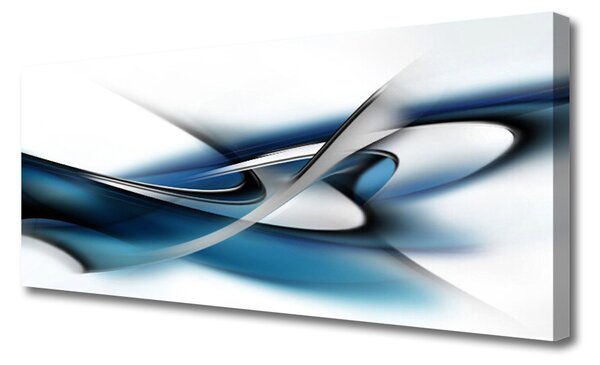 Tablou pe panza canvas Abstract Art Gri Albastru Alb