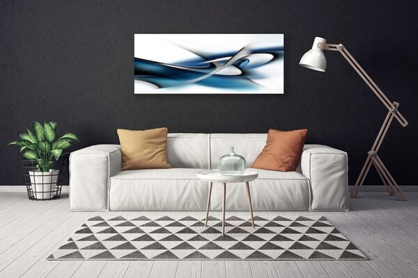 Tablou pe panza canvas Abstract Art Gri Albastru Alb