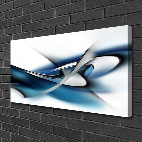 Tablou pe panza canvas Abstract Art Gri Albastru Alb