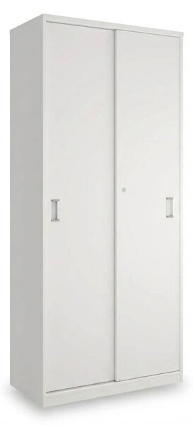 Dulap înalt SimpleOffice 80 x 40 x 180 cm, alb