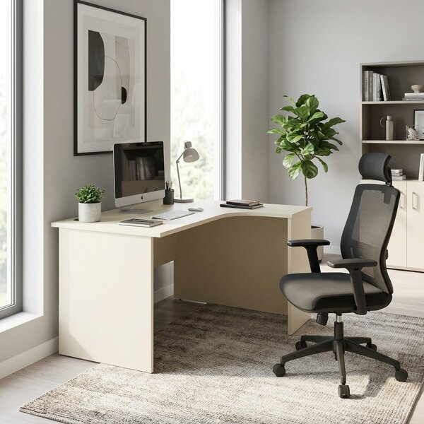 Masă de colț SimpleOffice 140 x 120 cm, dreapta, alb