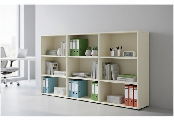 Dulap mediu SimpleOffice 80 x 40 x 120 cm, alb