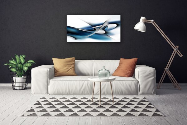 Tablou pe panza canvas Abstract Art Gri Albastru Alb