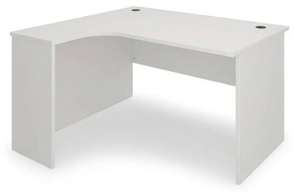 Masă de colț SimpleOffice 140 x 120 cm, stânga, alb