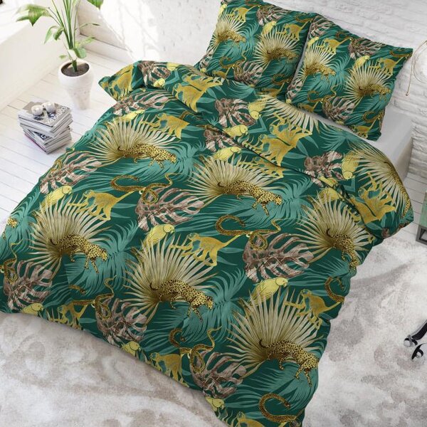 Lenjerie de pat exotică verde 200 x 220 cm 200x220
