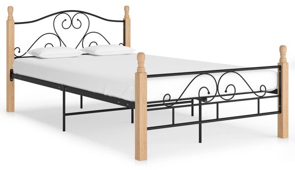 Cadru de pat, negru, 120x200 cm, metal