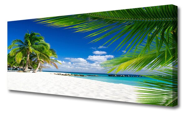 Tablou pe panza canvas Palm Beach Copaci Peisaj Brun Verde
