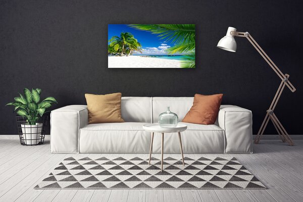 Tablou pe panza canvas Palm Beach Copaci Peisaj Brun Verde