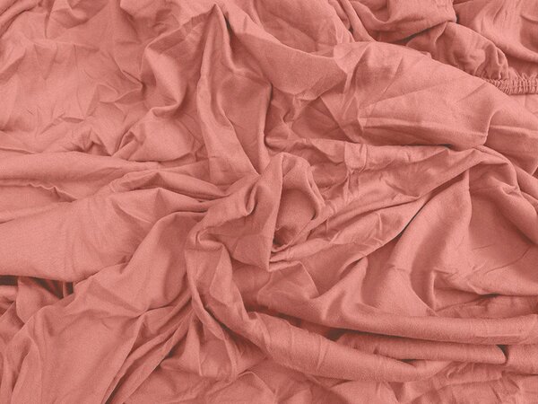Cearsaf Jersey roz prafuit 90 x 200 cm