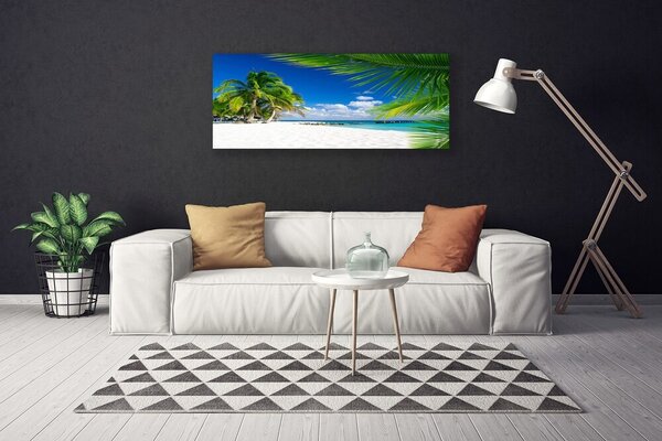 Tablou pe panza canvas Palm Beach Copaci Peisaj Brun Verde