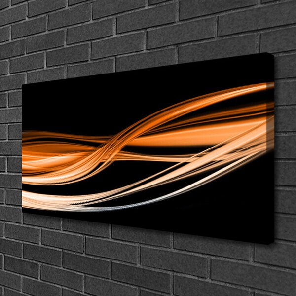 Tablou pe panza canvas Abstract Art Galben Negru