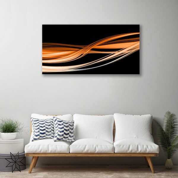Tablou pe panza canvas Abstract Art Galben Negru