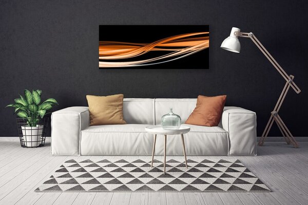 Tablou pe panza canvas Abstract Art Galben Negru