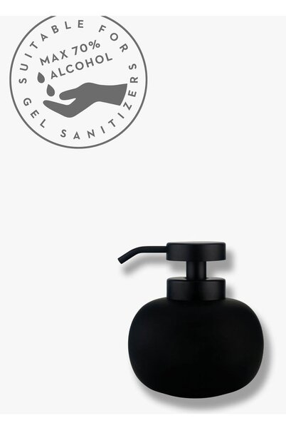 Dozator de săpun lichid negru din ceramică 200 ml Lotus – Mette Ditmer Denmark