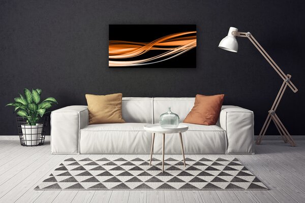 Tablou pe panza canvas Abstract Art Galben Negru