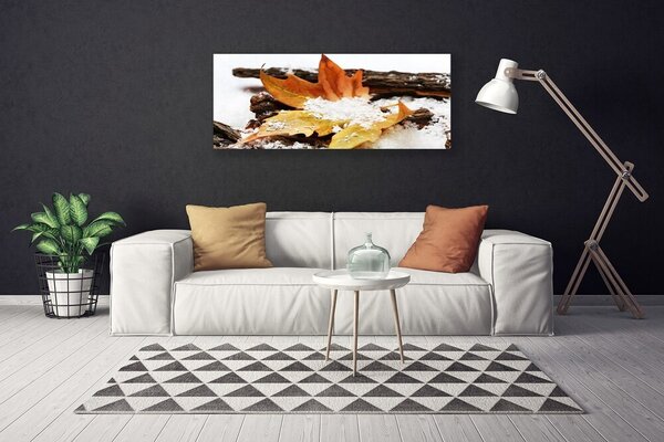 Tablou pe panza canvas Leaf Floral Brown