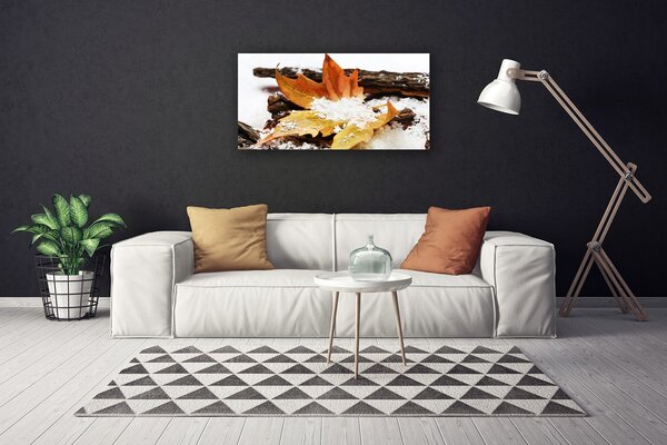 Tablou pe panza canvas Leaf Floral Brown