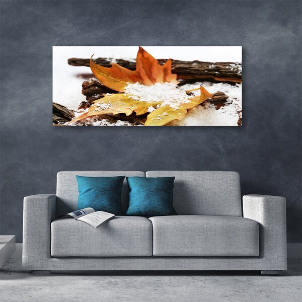 Tablou pe panza canvas Leaf Floral Brown