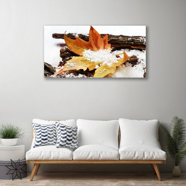 Tablou pe panza canvas Leaf Floral Brown