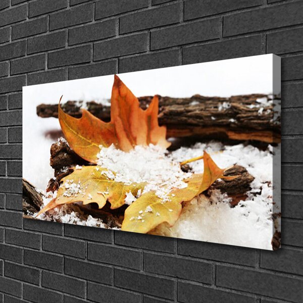 Tablou pe panza canvas Leaf Floral Brown