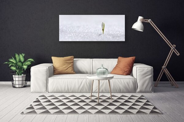 Tablou pe panza canvas Flower Floral Verde Alb