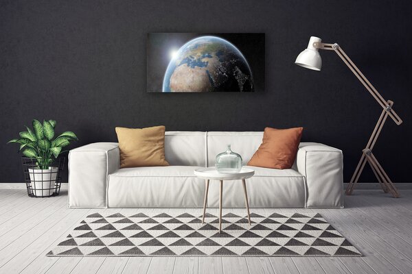 Tablou pe panza canvas Globul Universul Maro Albastru Verde