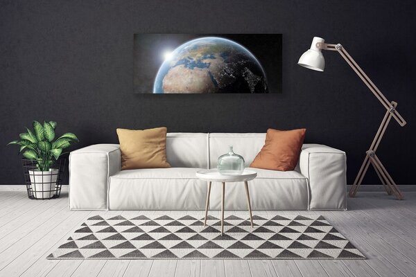 Tablou pe panza canvas Globul Universul Maro Albastru Verde
