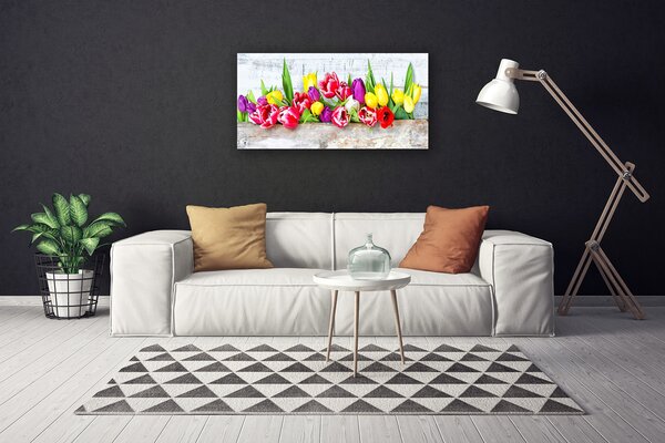 Tablou pe panza canvas Lalele Floral Multi