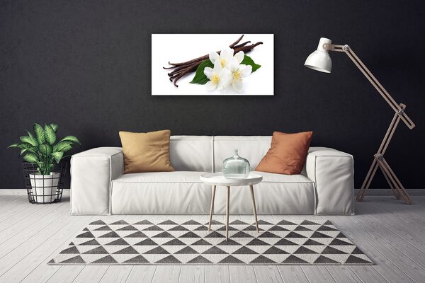Tablou pe panza canvas Vanilie Floral Maro Verde Alb