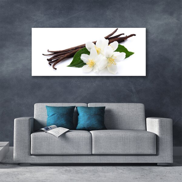 Tablou pe panza canvas Vanilie Floral Maro Verde Alb