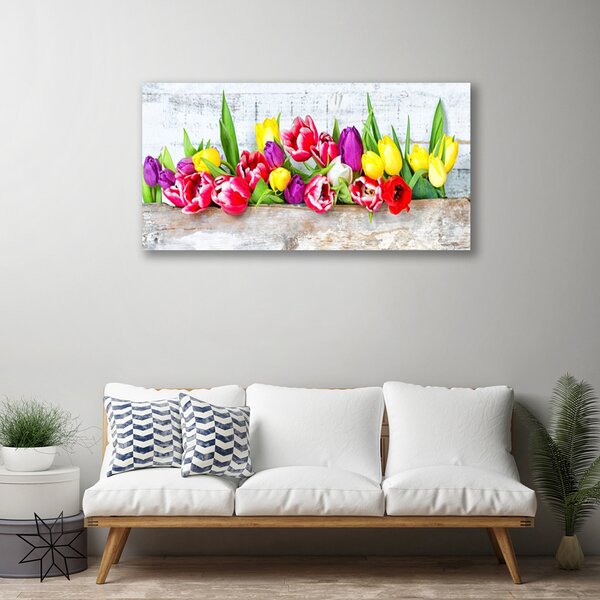 Tablou pe panza canvas Lalele Floral Multi