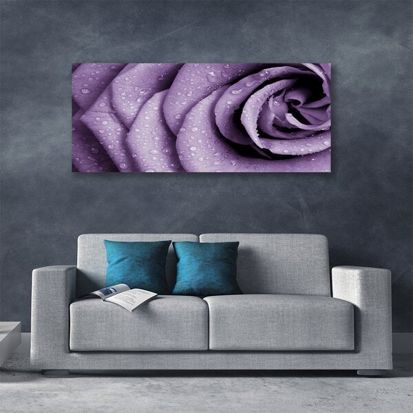 Tablou pe panza canvas Rose Floral violet